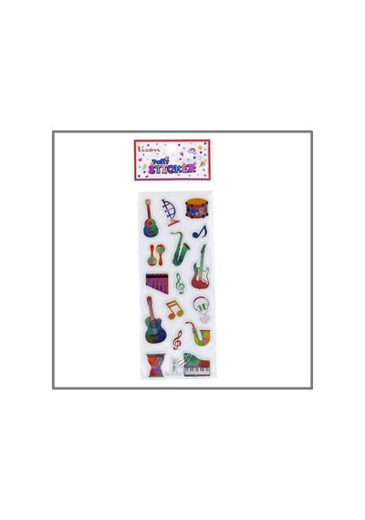 Ticon Puffy Sticker Müzik Aletleri - 6 Adet