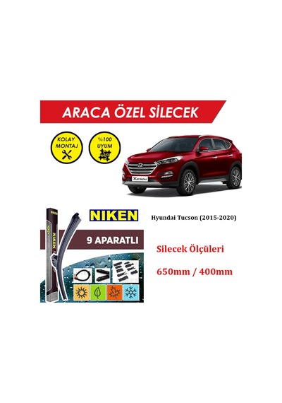 Hyundai Tucson Ön Cam Silecek Takımı 2015-2020