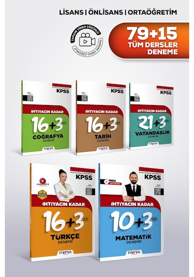 2026 Kpss Genel Yetenek Kültür Türkçe Matematik Tarih Coğrafya Vatandaşlık İhtiyacın Kadar Branş Deneme Seti