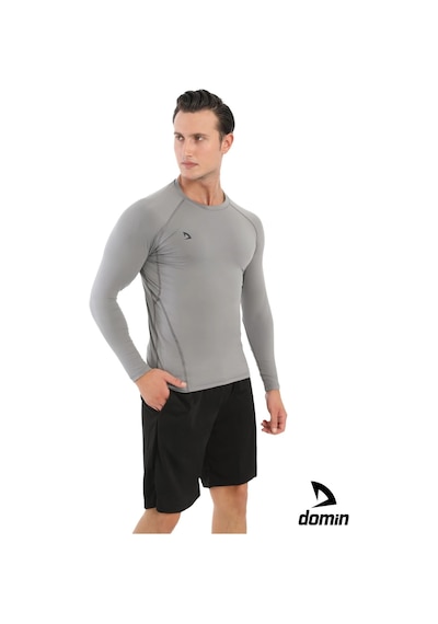 Hnc Sport Erkek Uzun Kol Compression Fitness Gym Body Tshirt Gri
