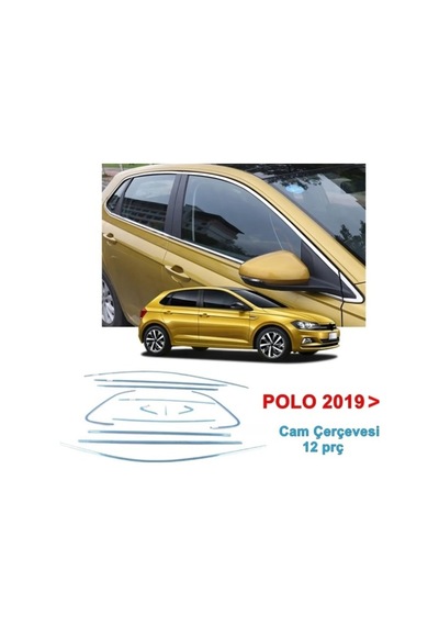 Vw Polo Cam Çerçevesi Nikelajı Komple Krom 2019 -2023 12 Parça Pa