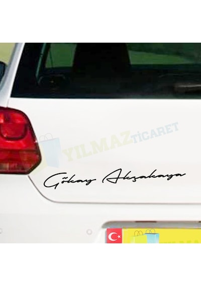 Kişiye Size Özel İsim İmzası Ad Soyad Oto Sticker Araba Motosiklet Etiket 2 Adet