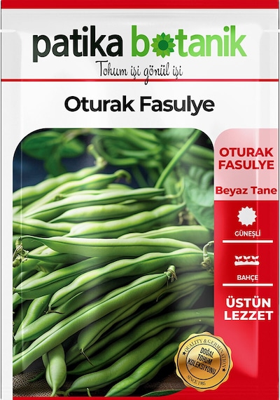 Patika Botanik 50 Adet Oturak Fasulye Tohumu
