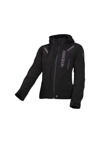 4riders Alice Pro Korumalı Softshell Kadın Motosiklet Montu Siyah