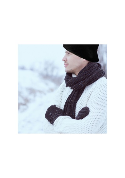 Ororabutik Siyah Akrilik Bere Yumuşak Dokulu Kışlık Şapka Unisex Örgü Bere