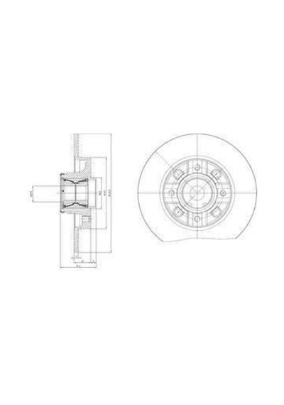 FREN DİSKİ ARKA 308 07- / C4 DS4 11- RULMANLI DÜZ 249mm