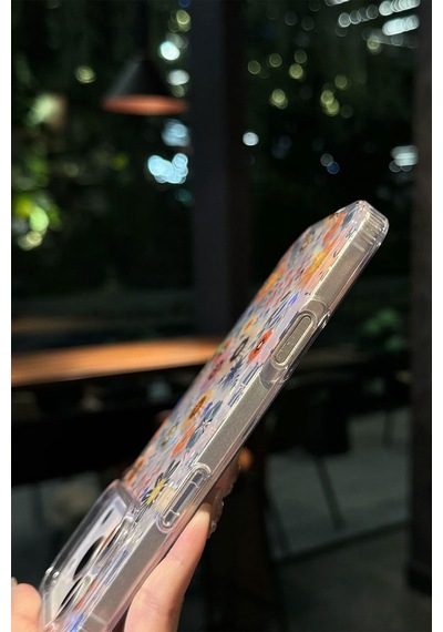İphone 17 Pro Max Uyumlu Kılıf Solmayan Imd Baskı Desenli, Şeffaf Tpu+pc Botanik Kapak