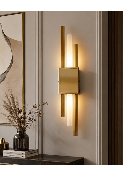 Simetri Gold Kasa Dekoratif Ledli Duvar Aplik Pilli Ve Elektrikli 3200k Gün Işığı Siyah