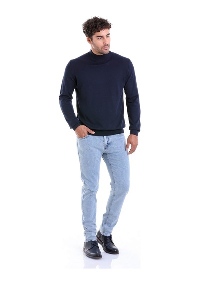 Hatemoğlu Erkek Lacivert Regular Fit %100 Pamuk Yarım Balıkçı Triko Kazak Lacivert Hatemoğlu Erkek Lacivert Regular Fit %100 Pamuk Yarım Balıkçı Triko Kazak Lacivert