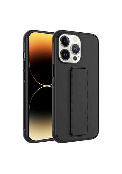 Apple Uyumlu iPhone 14 Pro Kapak Standlı El Tutacaklı Silikon Kılıf