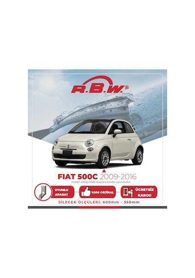 Fiat 500C Muz Silecek Takımı (2009-2016) RBW