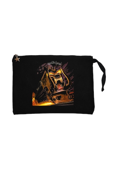 Motörhead Orgasmatron Siyah Clutch Astarlı Cüzdan / El Çantası Siyah