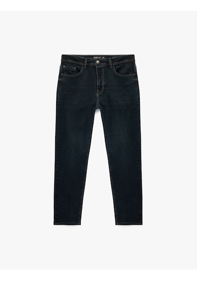 Koton Pamuklu Cepli Normal Paça Tapered Jean Pantolon - Joe Jean İndigo Stone 7wam40042nd İndigo - Taş Koton Pamuklu Cepli Normal Paça Tapered Jean Pantolon - Joe Jean İndigo Stone 7wam40042nd İndigo - Taş