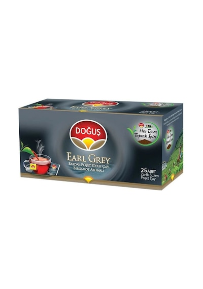 Doğuş Earl Grey Bergamot Aromalı Siyah Süzen Bardak Poşet Çay 25 x 2 G