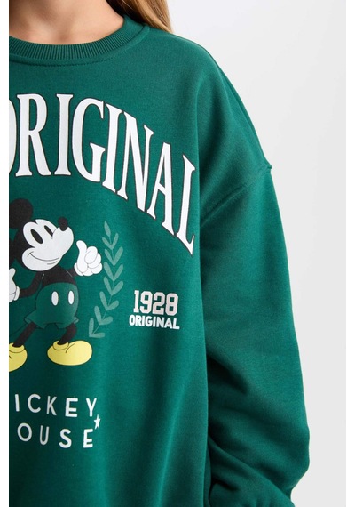 DeFacto Kız Çocuk Disney Mickey & Minnie Oversize Geniş Kalıp Bisiklet Yaka İçi Yumuşak Tüylü Sweatshirt D1118A824AUGN1116 Yeşil DeFacto Kız Çocuk Disney Mickey & Minnie Oversize Geniş Kalıp Bisiklet Yaka İçi Yumuşak Tüylü Sweatshirt D1118A824AUGN1116 Yeşil