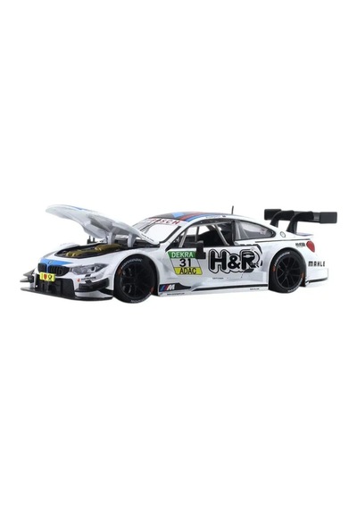 1:24 Ölçek Bmw M4 Dtm Beyaz Diecast Metal Model Araba Açılabilir Kapı Ve Kaput Çok Renkli