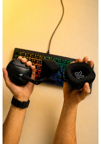 Ghost Pro Triple Mode Bluetooth/2.4g/kablolu Profesyonel Mikrofonlu Oyuncu Kulaklığı Siyahh