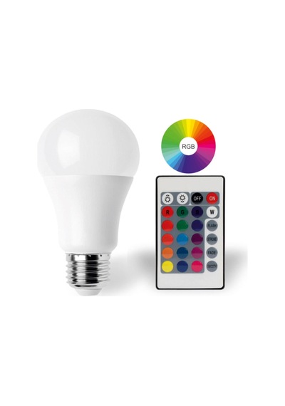 Rgb Led Ampul 10W 806 Lümen Ac-85-265V 16 Farklırenk Uzaktan K .
