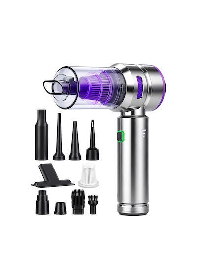 Kablosuz Şarjlı Araç İçi Süpürge 110 W Güçlü Vakum & Üfleme Şişirme Cihazı El Süpürgesi Hl121