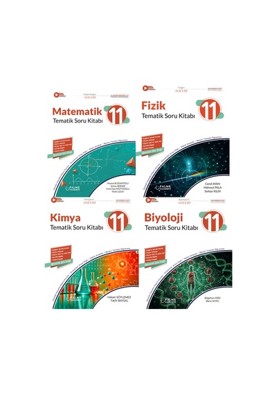 Palme 2027 11. Sınıf Matematik + Fizik + Kimya + Biyoloji Joker Tematik Soru Seti 4 Kitap Maarif Model