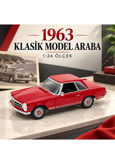 24093 1 24 1963 Öercedes Benz 230sl Kırmızı