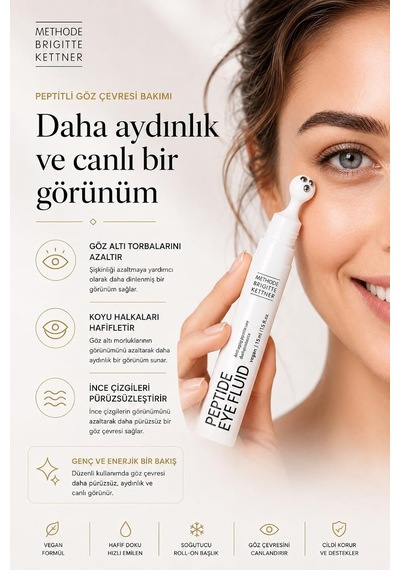 Peptide Eye Fluid 15 Ml Peptitli - Roll-on Göz Çevresi Bakım Serumu