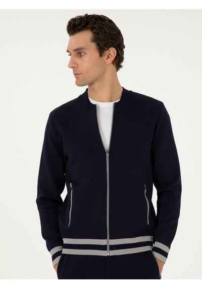 Cacharel Lacivert Regular Fit Triko Hırka