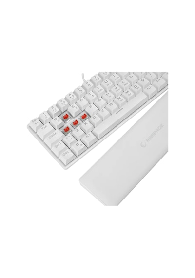 Rampage Ally K11 Beyaz Rainbow Q Bilek Destekl Red Switch Gaming Oyuncu Klavye