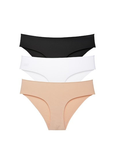 Sensu Kadın Panty Lazer Kesim Külot 3'lü Paket Set Karışık - Kts2013 Renkli