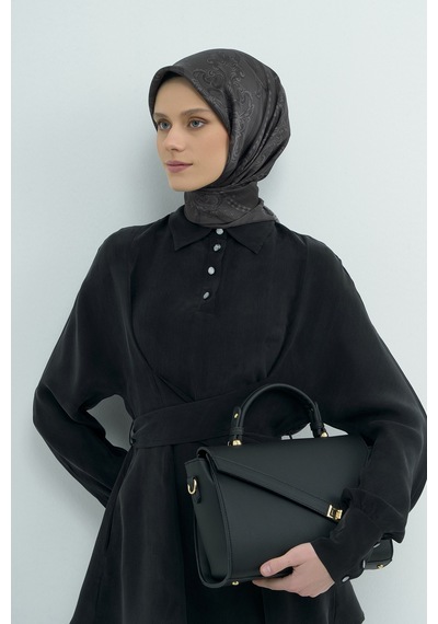 Armine Saf İpek Sura Eşarp-2026 İlkbahar-yaz- 953700d Antrasit-80