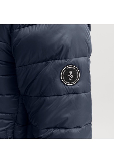 Jack & Jones Jack&jones Kingsley Light Puffer Collar Erkek Lacivert Dik Yaka Mont