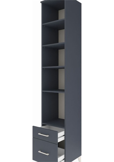 Hyperion Dolap 5 Raflı 2 Çekmeceli 44x44x243 Antrasit-antrasit Antrasit