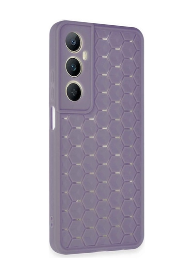 Realme C65 Kılıf Petek Silikon Kapak - Lila Bz8683140723729