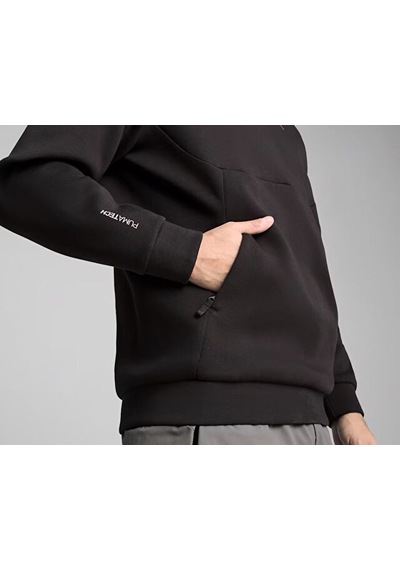 Puma Pumatech Relaxed Hoodie Erkek Günlük Sweatshirts 62968101 Siyah Siyah