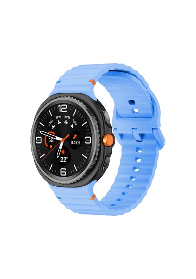 Forzacase Samsung Galaxy Watch 8 Classic / 40 / 44 Mm İle Uyumlu Wavy Style Tokalı Silikon Kordon Kayış - Fc1214