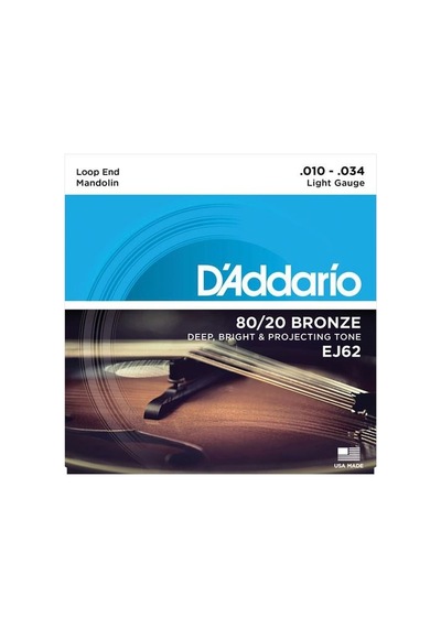 D'addario Ej62 Phosphor Bronze Serisi Mandolin Tel Seti 80/20 Bronze
