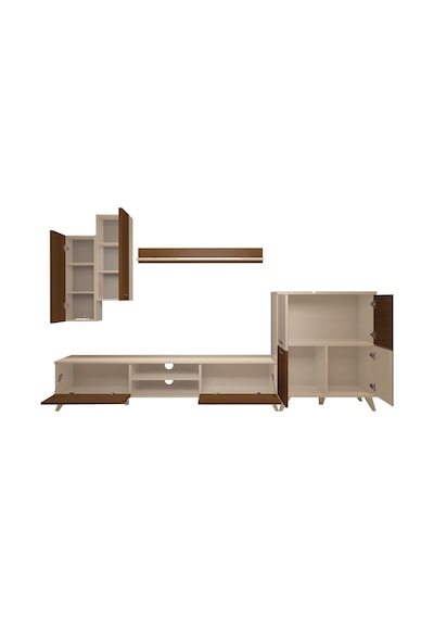 Decoraktiv Eko 6 Mdf Dvd Retro Tv Ünitesi Tv Sehpası Beyaz - Ceviz