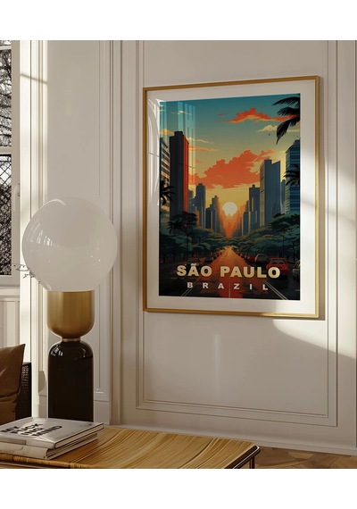 Çerçevesiz Poster São Paulo Gökyüzü
