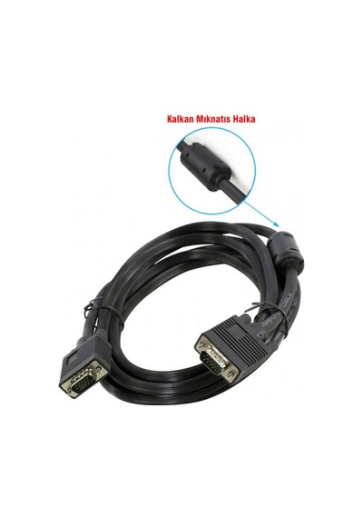 Vga Erkek Erkek Kablo 15 Pin Vga Görüntü Kablosu 2m