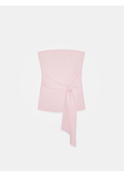 Dilvin 32841 Bağlamalı Bandeau Top-toz Pembe