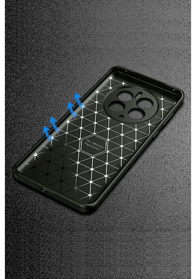 Realme 12 Pro / Pro Plus Uyumlu Kılıf Karbon Tasarım Kamera Korumalı Silikon Telefon Kılıfı Kapak Siyah