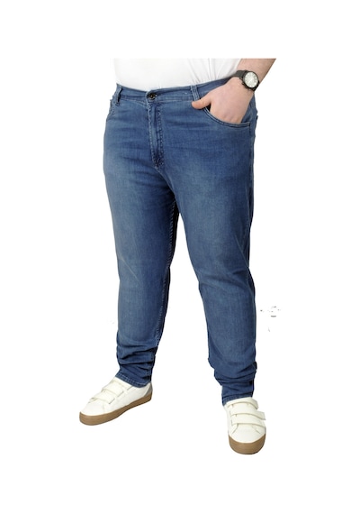Mode Xl Büyük Beden Erkek Pantolon Kot 21920 Mavi Mavi