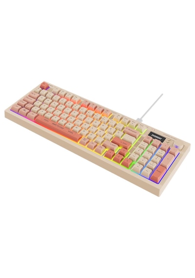 Everest Kb-79 Silent Pro Bej/pembe/turuncu Sessiz Rgb Q Membrane Oyuncu Klavyesi