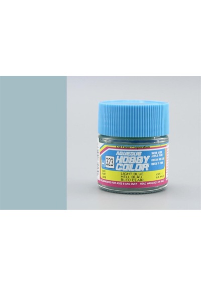 10 Ml. Light Blue Aqueous Serisi Maket Boyası, Mr.hobby H323 Standart