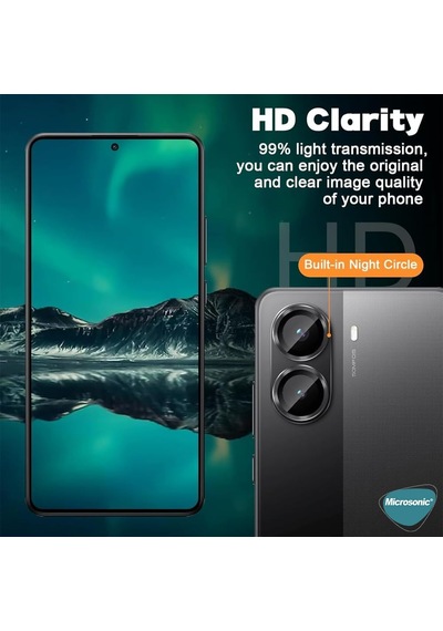 Xiaomi Poco X7 Pro Tekli Kamera Lens Koruma Camı Siyah Poco X7 Pro İle Uyumlu Ekran Koruyucu - Siyah