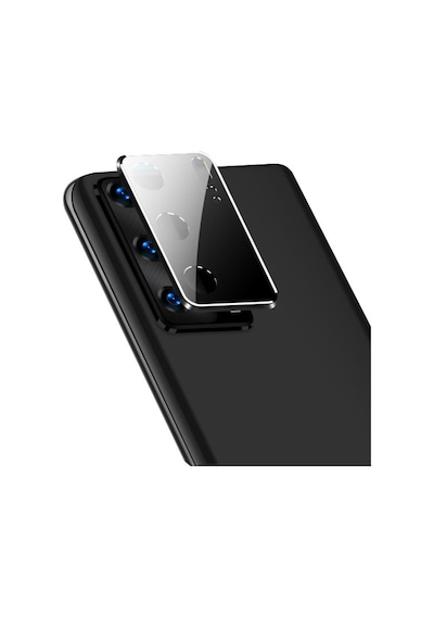 Huawei P40 Kamera Koruma Cam+ Metal Lens full Set Birleşik Siyah