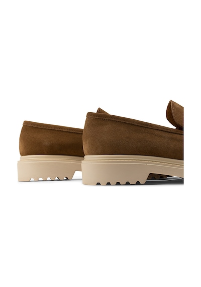 Deery Hakiki Süet Vizon Rengi Loafer Kadın Ayakkabı - 01903zvznp02 Vizon