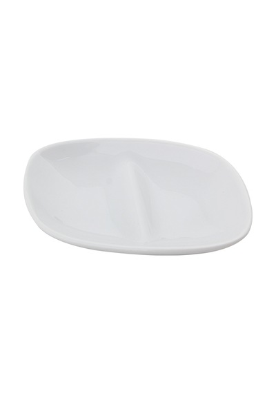 Porland Perspectıve Beyaz Bölmeli Sos Tabağı 14 CM