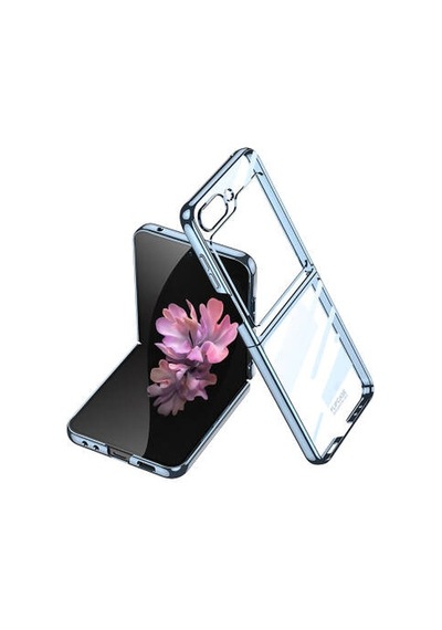 Lexroo Galaxy Z Flip 6 Full Camlı Kıpta İnce Kılıf - Mavi