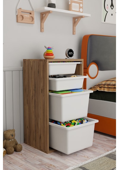 4 Sepetli Oyuncak Dolabı Çok Amaçlı Oyuncak Dolabı Düzenleyici Organizer Atlantik Çam - Beyaz 4 Sepetli Oyuncak Dolabı Çok Amaçlı Oyuncak Dolabı Düzenleyici Organizer Atlantik Çam - Beyaz